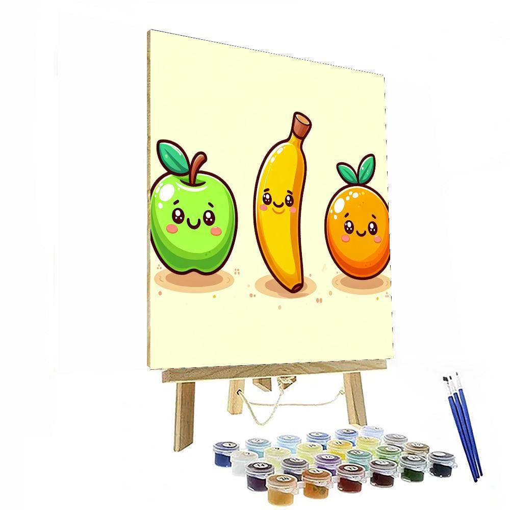 Joyful Fruit Party Number Painting