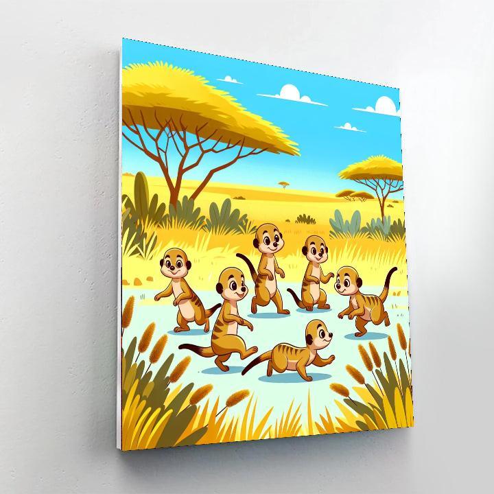 Merry Meerkats Paint By Numbers Art