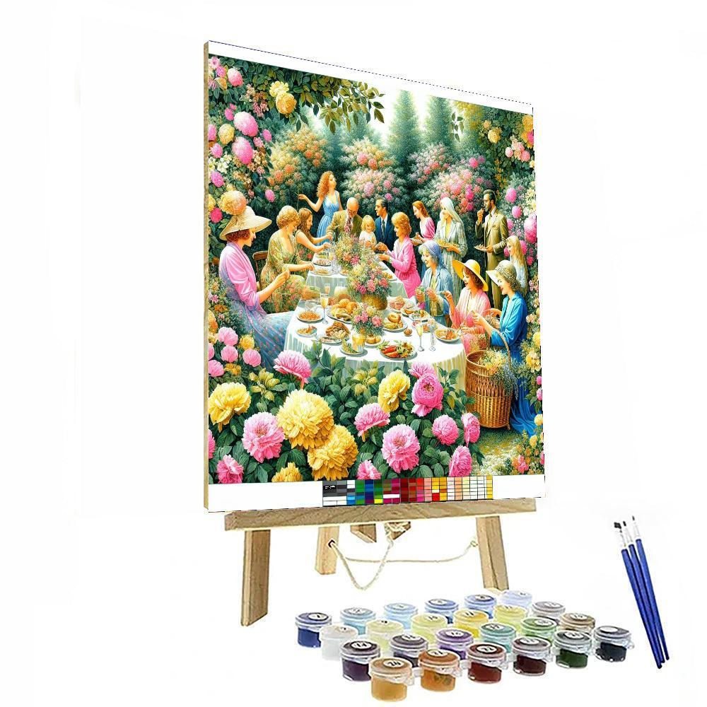 Charming Summer Garden Party Painting By Numbers Kit