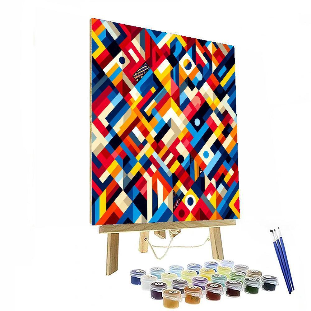 Modern Geometric Whimsy Paint By Number