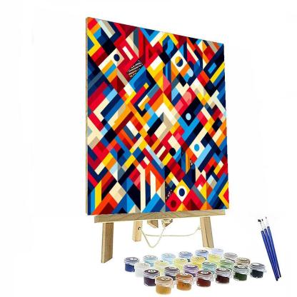 Modern Geometric Whimsy Paint By Number