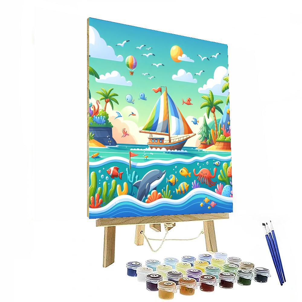 Seaside Adventure Afloat Paint By Numbers Art