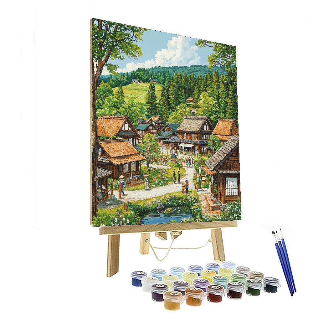 Cultural Village Of Hokkaido Painting Number Kit