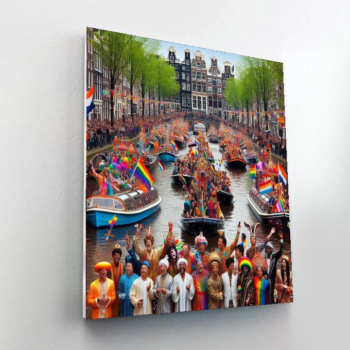 Pride Parade - Amsterdam, Netherlands Paint By Number