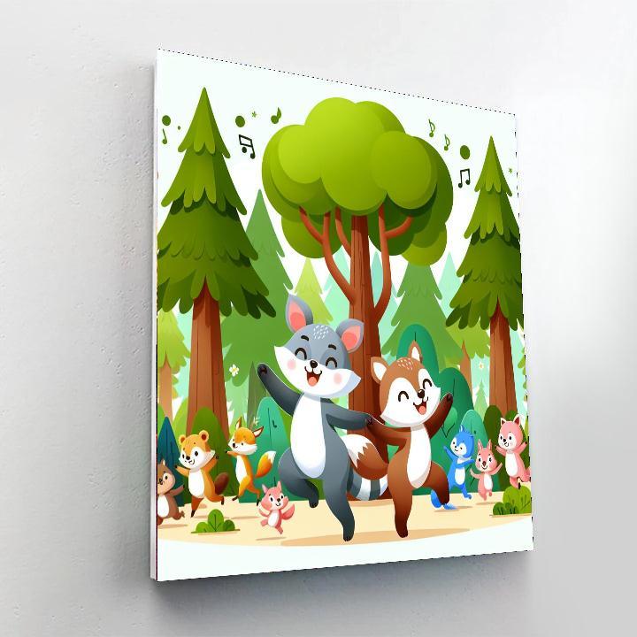 Forest Friends Frolic Painting By Numbers Kit