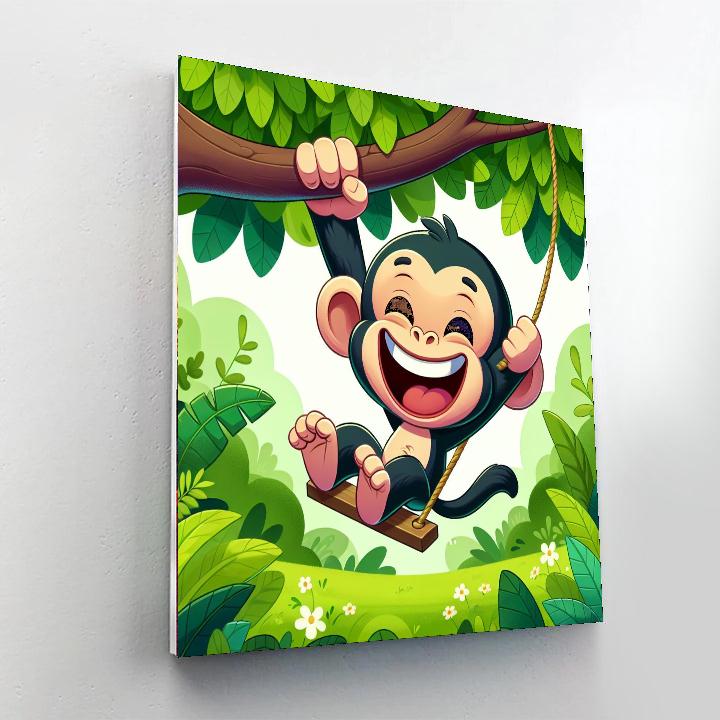 Cheery Chimpanzee Paint By Color