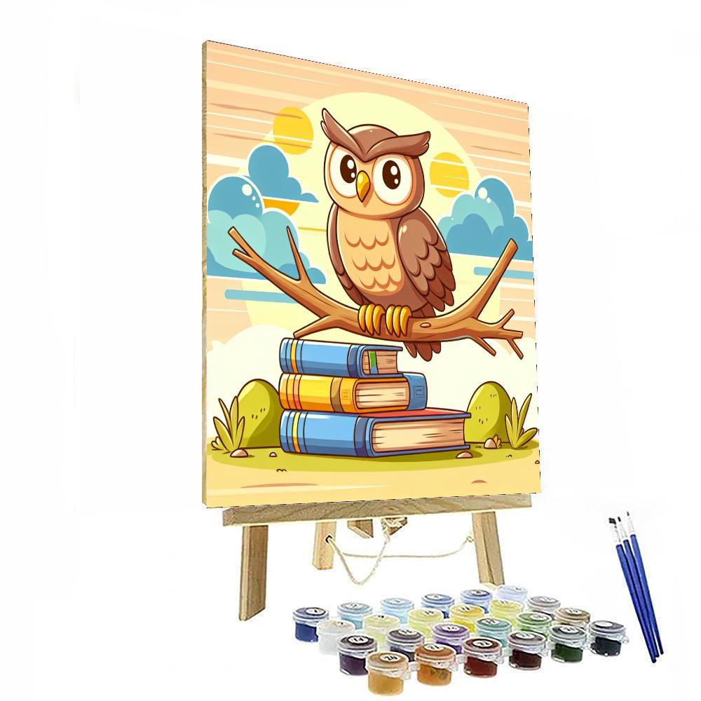 Wise Owl's Learning Tree Paint By Numbers Art