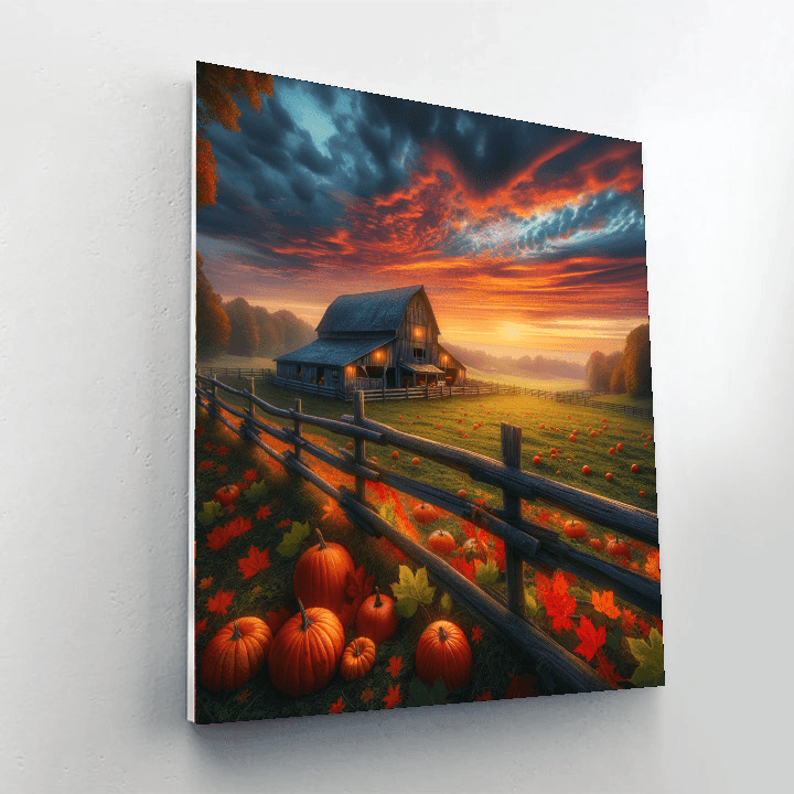 Autumn Harvest at Sunset - DIY Painting By Numbers Kit