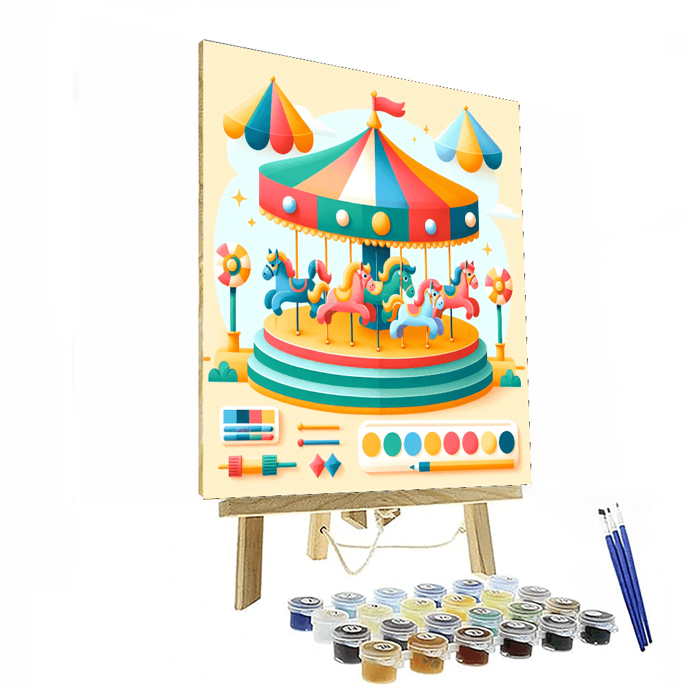 Dreamland Carousel Paint By Numbers Art