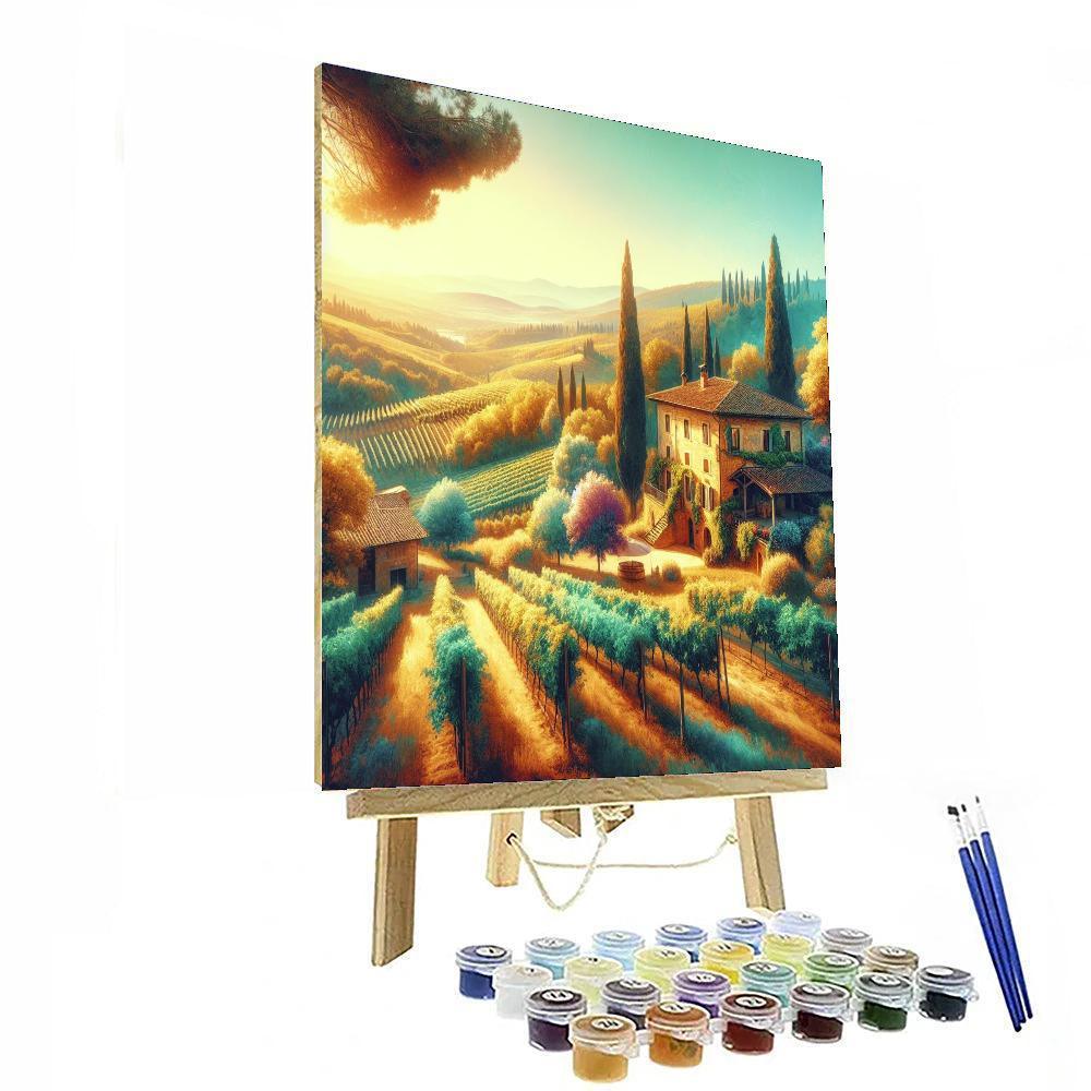 Tuscan Sunlit Villa DIY Paint By Numbers