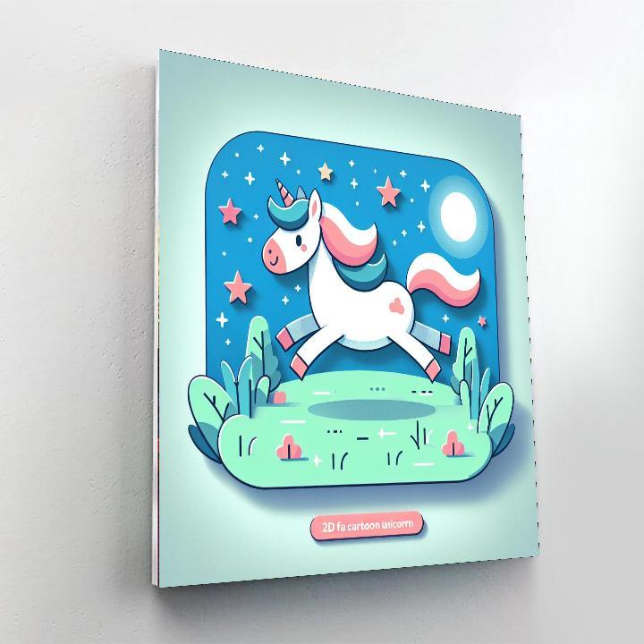 Galloping Unicorn Magic Painting By Numbers Kit