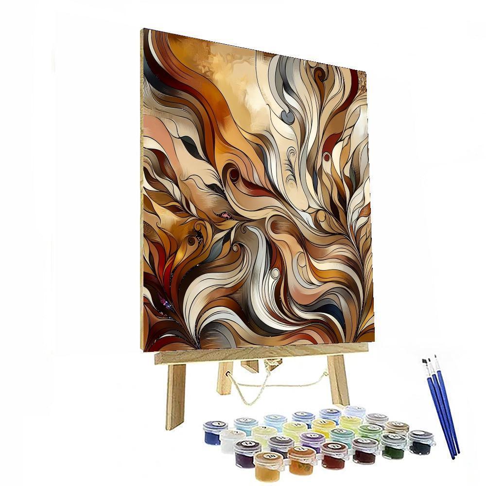 Abstract Earth Tones Painting Number Kit