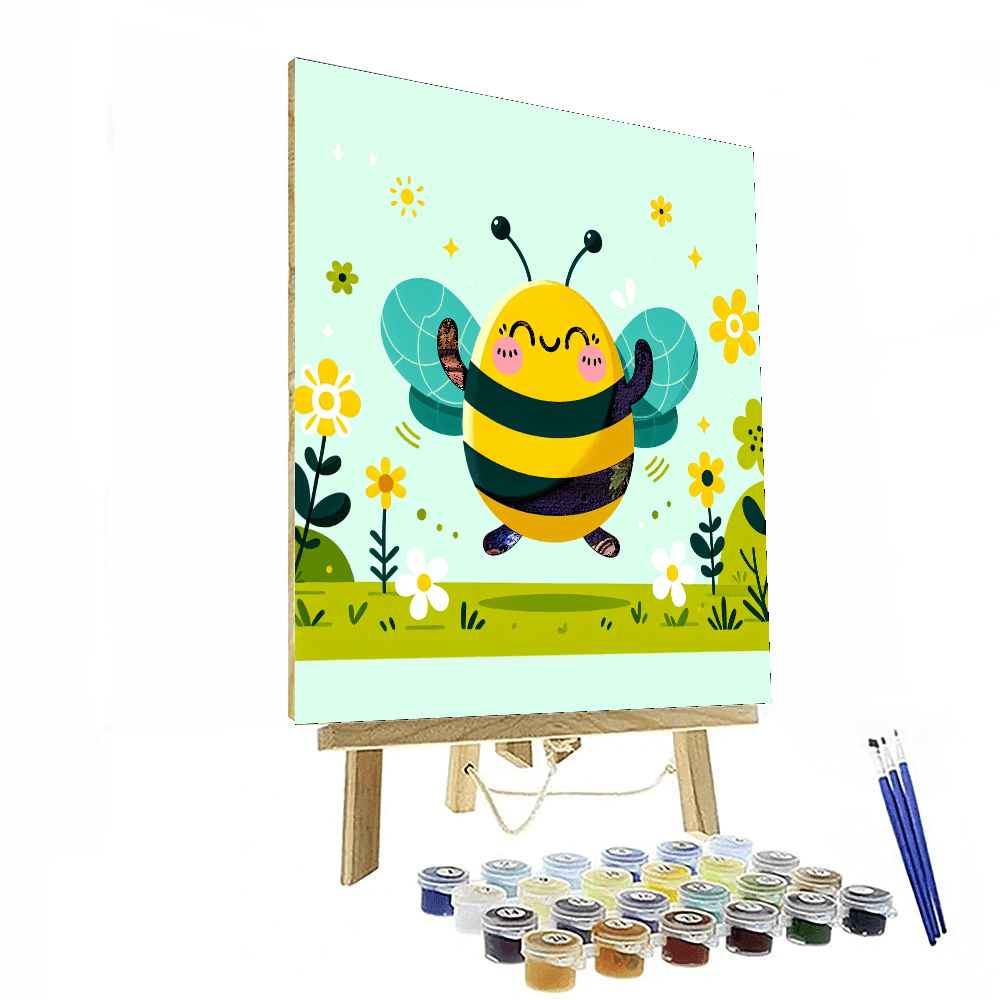 Sunny Bumblebee Number Painting