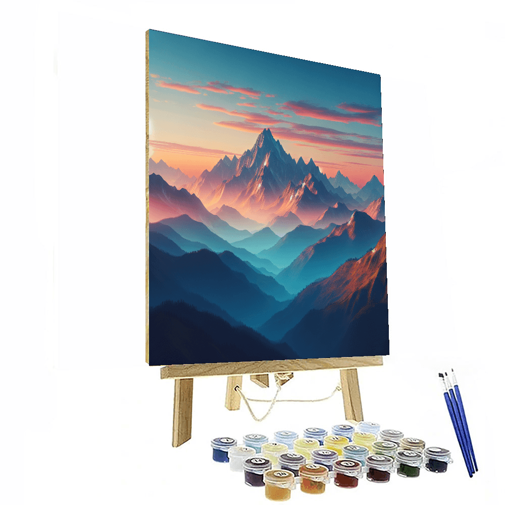 Majestic Mountains At Dawn Paint By Color