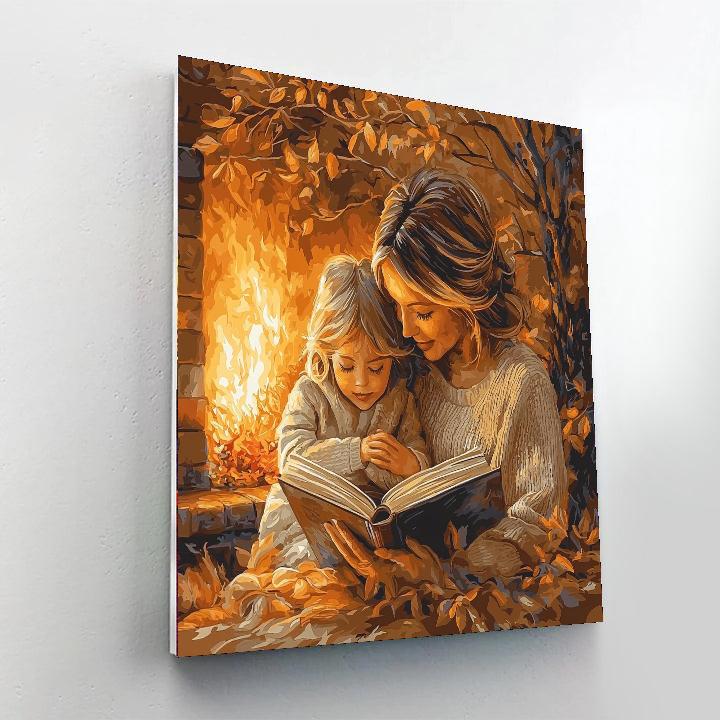 Sharing Stories By The Fire Painting Number Kit