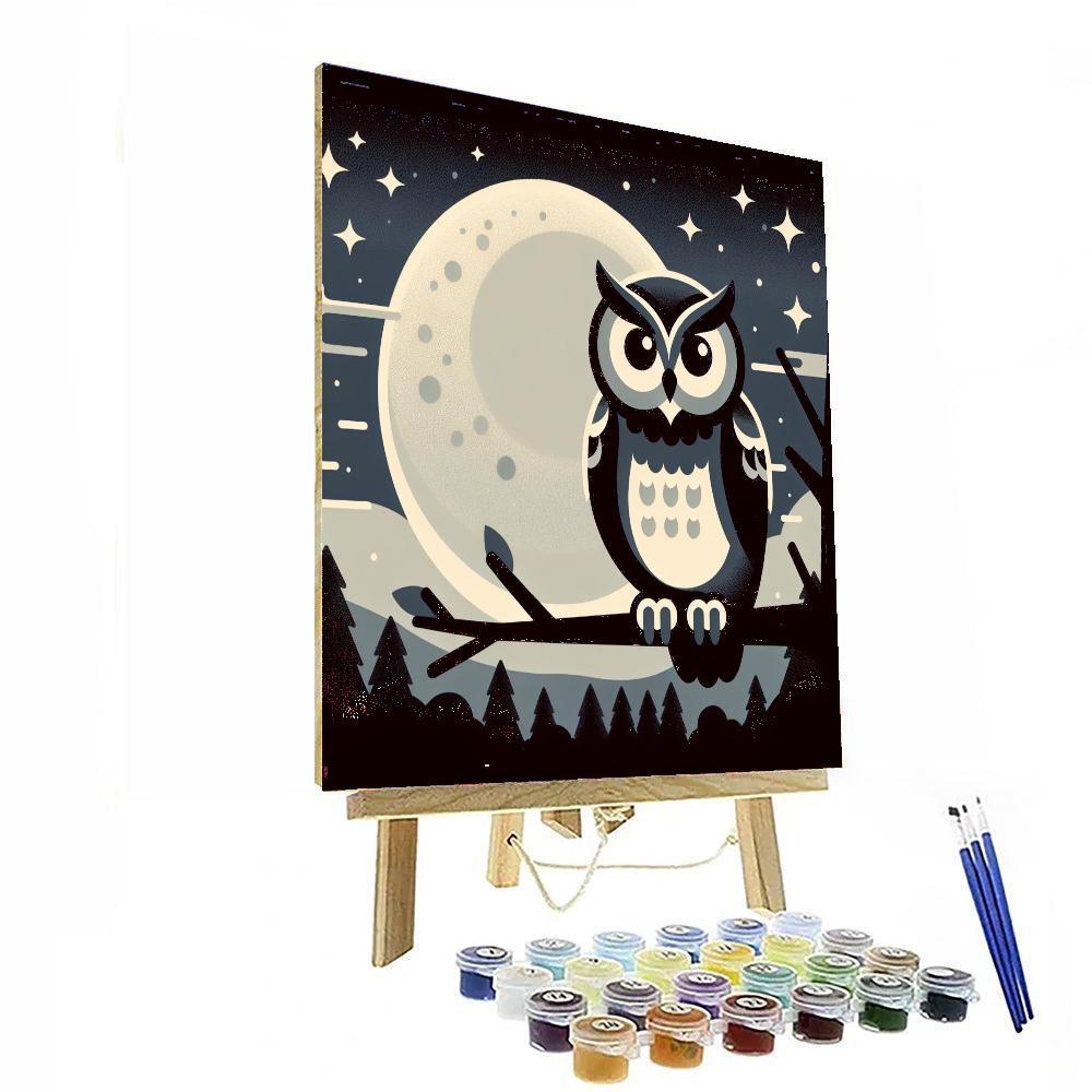 Wise Owl Wonderland Number Painting