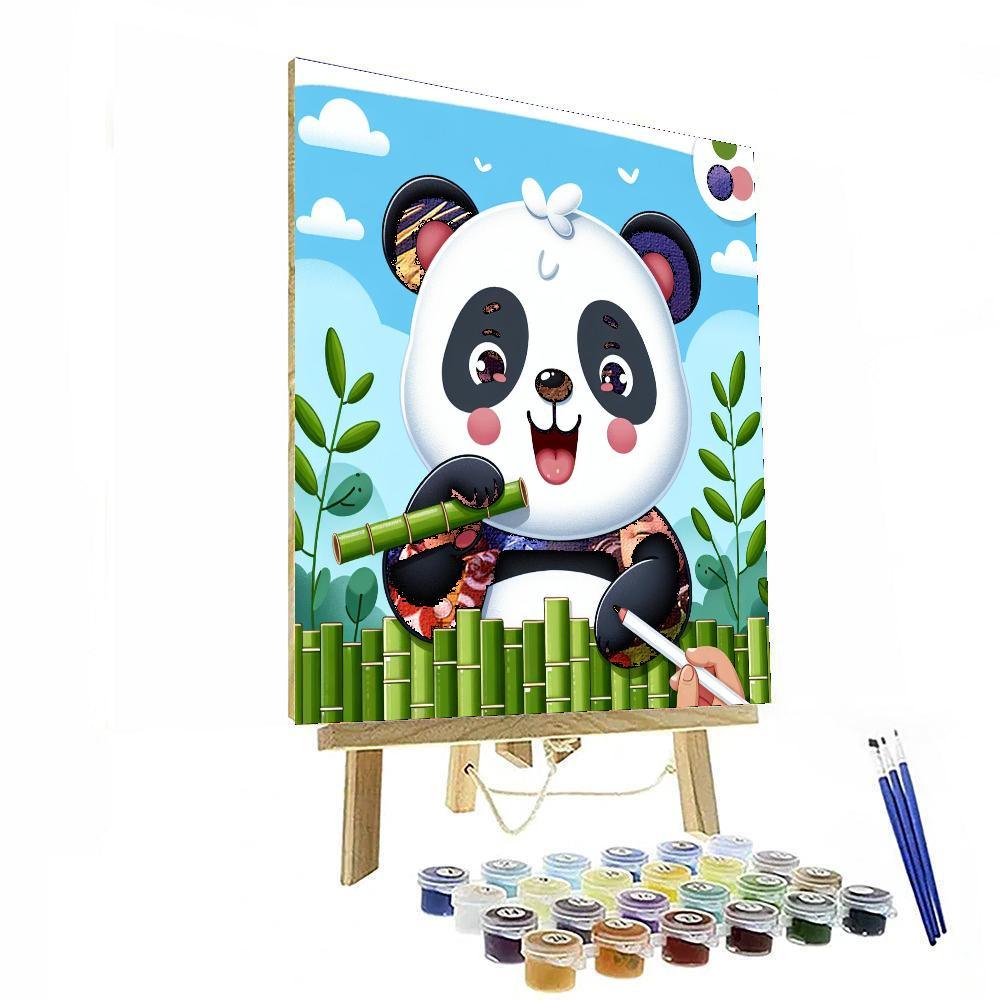 Charming Panda Paint By Numbers Art