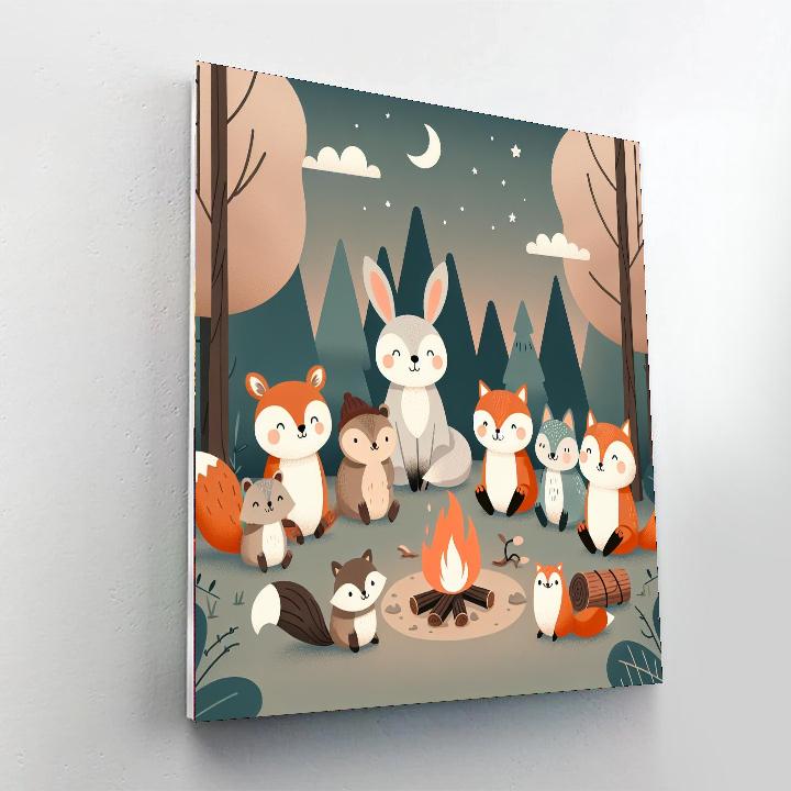 Friendly Forest Campout Painting By Numbers Kit