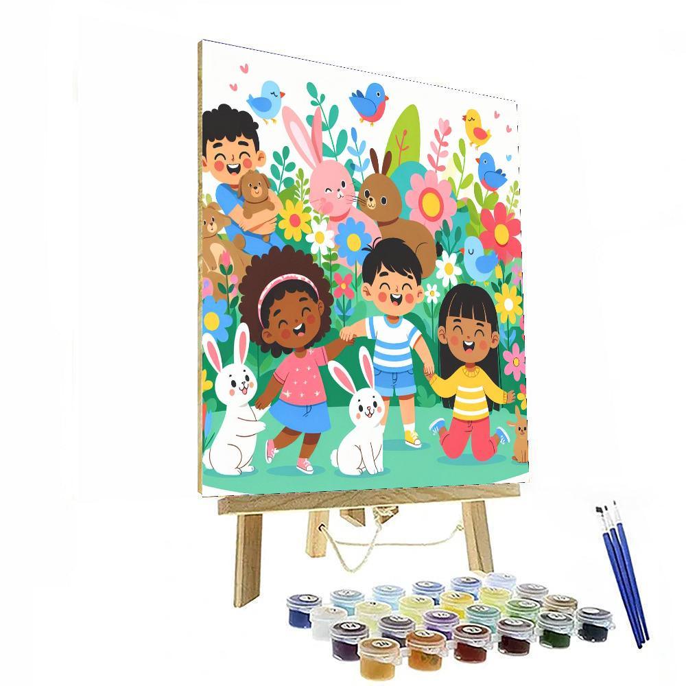 Sunny Garden Fun Paint By Numbers Art