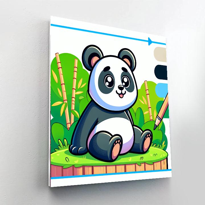 Mischievous Panda Painting Number Kit