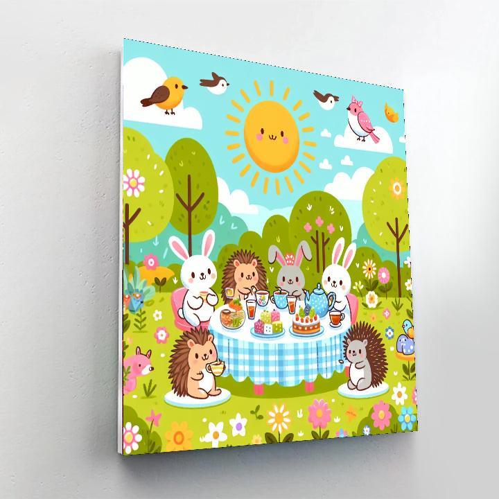Animal Friends Tea Party Paint By Number
