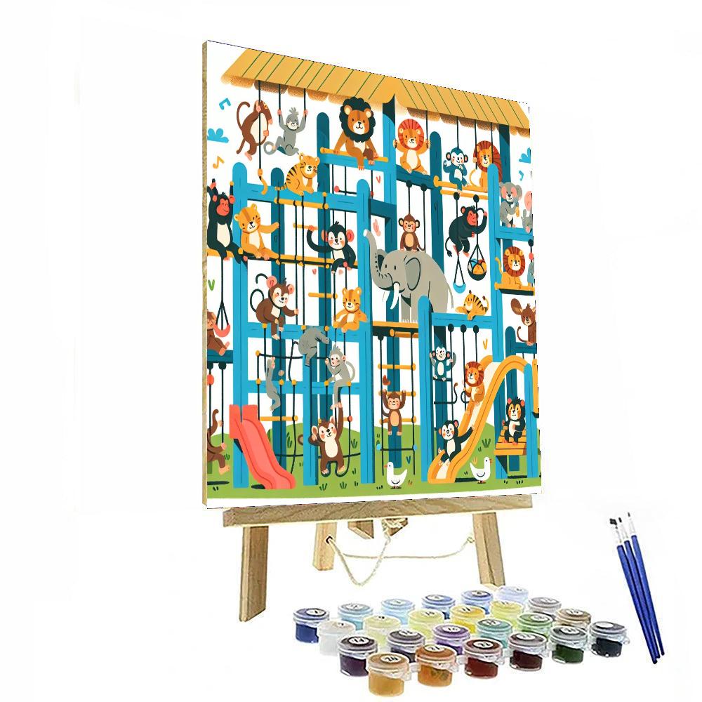 Safari Jungle Gym Painting Number Kit