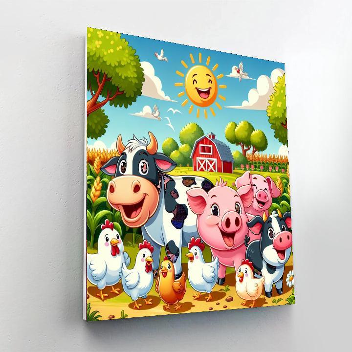 Cheerful Farm Adventures Paint By Color