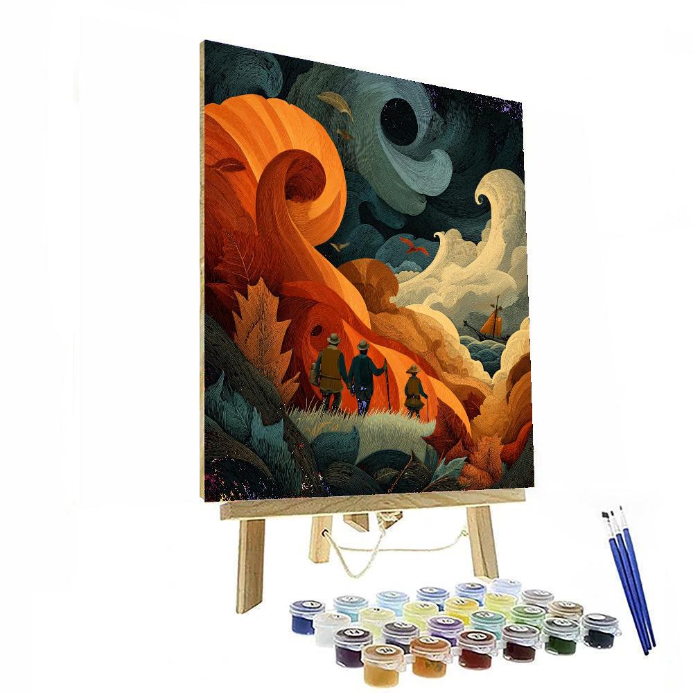 Mother's Autumn Embrace Numbered Painting Kits