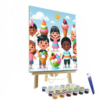 Playful Ice Cream Adventure Paint By Numbers Kits