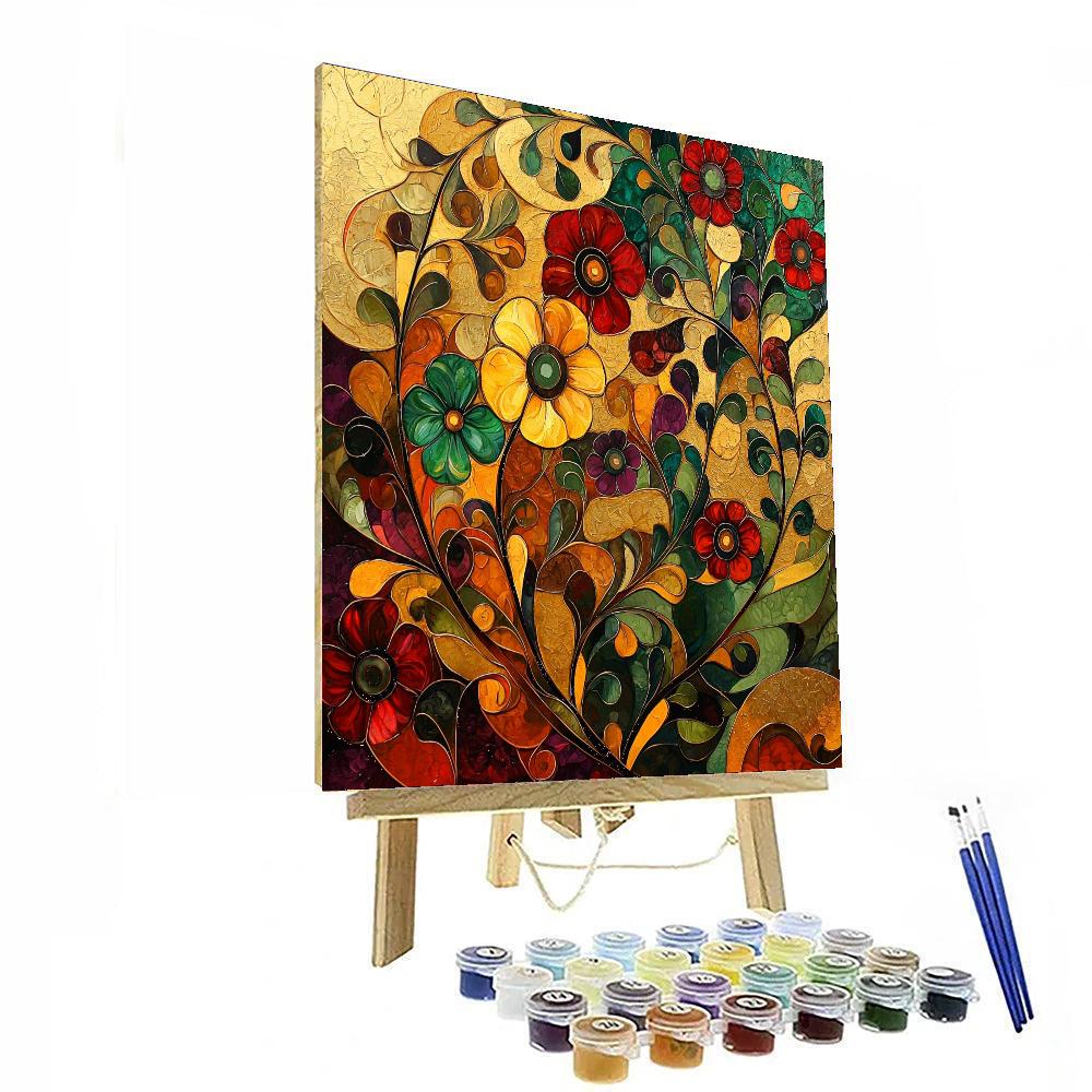 Gustav Klimt Inspired Garden Of Fragments  Paint By Numbers