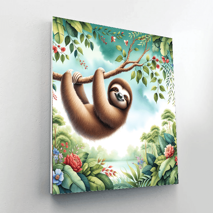 Gentle Sloth - DIY Painting By Numbers Kit