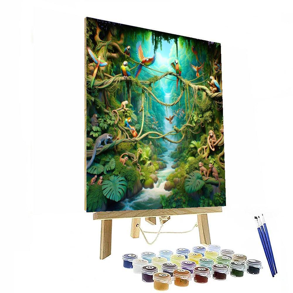 Mysterious Jungle Journey Number Painting