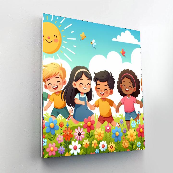 Bright Meadow Gathering Paint By Numbers