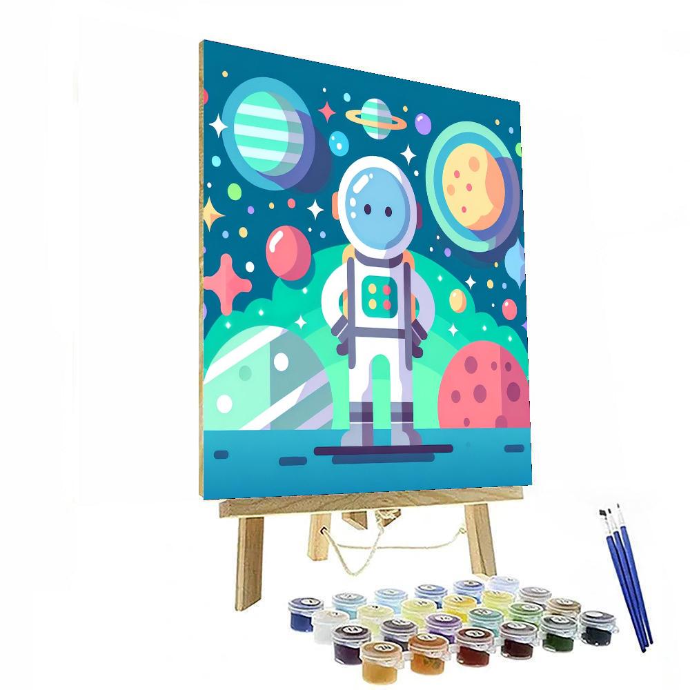 Space Guardian Adventure Paint By Numbers Art