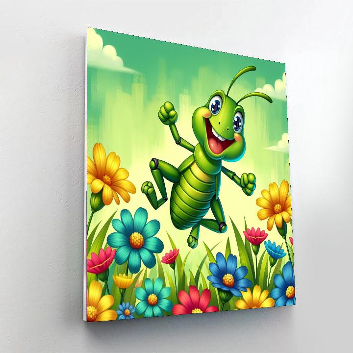 Lively Grasshopper Painting By Numbers Kit