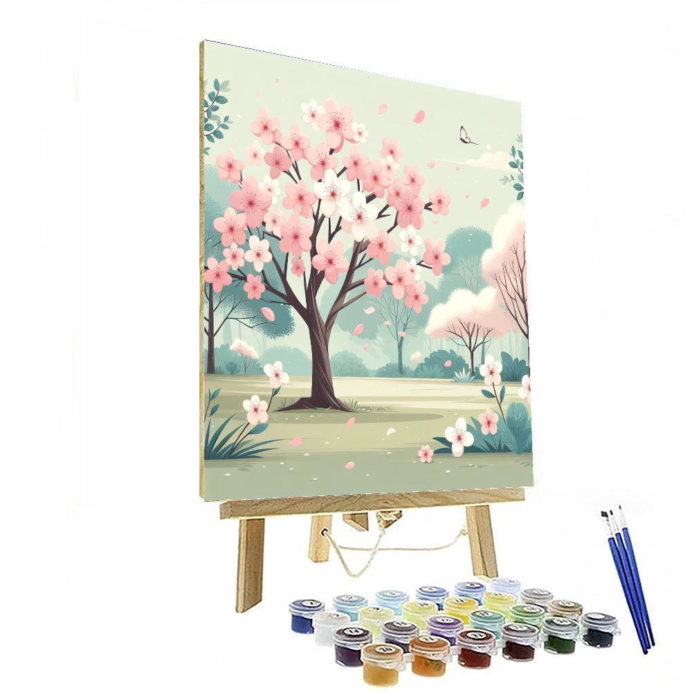Cherry Blossom Dreamland Numbered Painting Kits