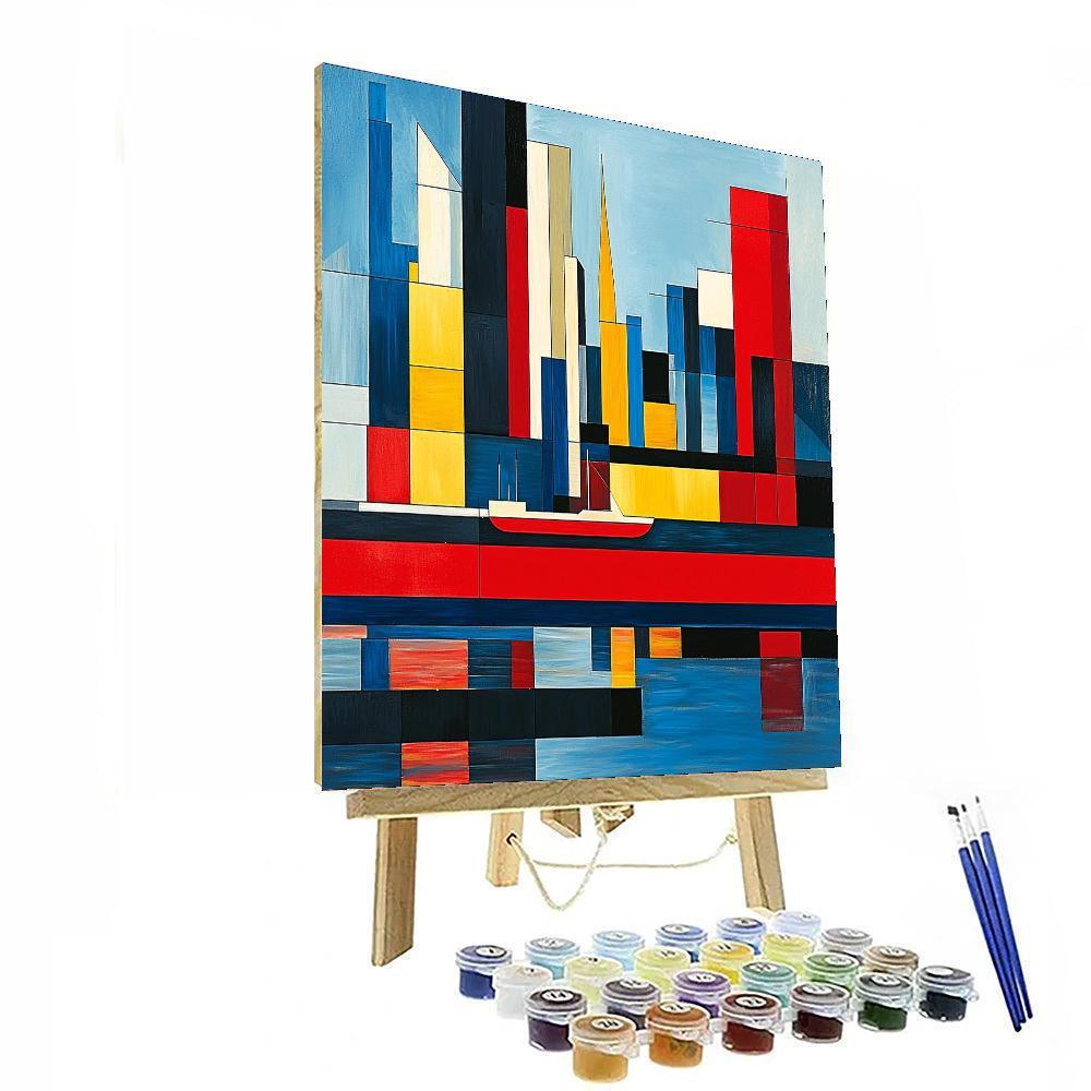 Piet Mondrian Inspired Modern Cityscapes In Mondrian  DIY Paint By Numbers