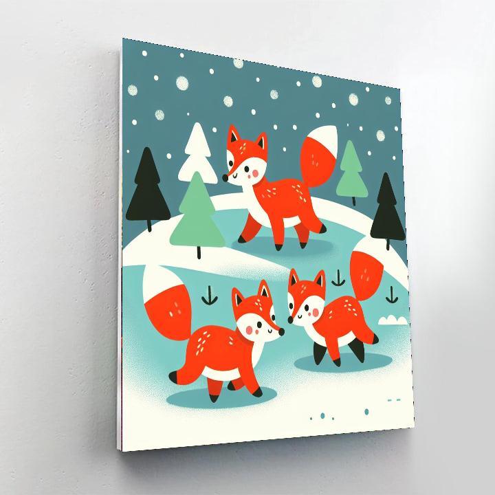 Frosty Fox Frolic Paint By Number