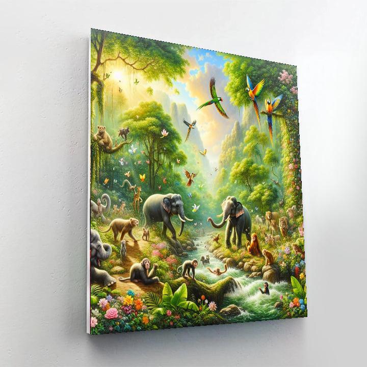 Whimsical Jungle Safari Numbered Painting Kits
