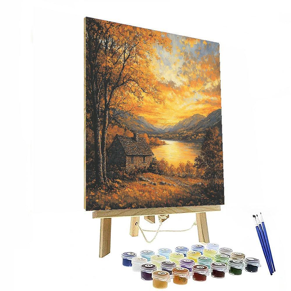 Thomas Cole Inspired Rustic Autumn Harmony  Paint By Color
