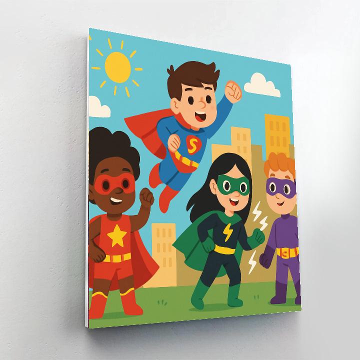 Cool Superhero Squad Paint By Numbers Kits