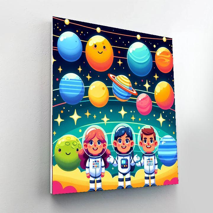 Solar System Journey Number Painting