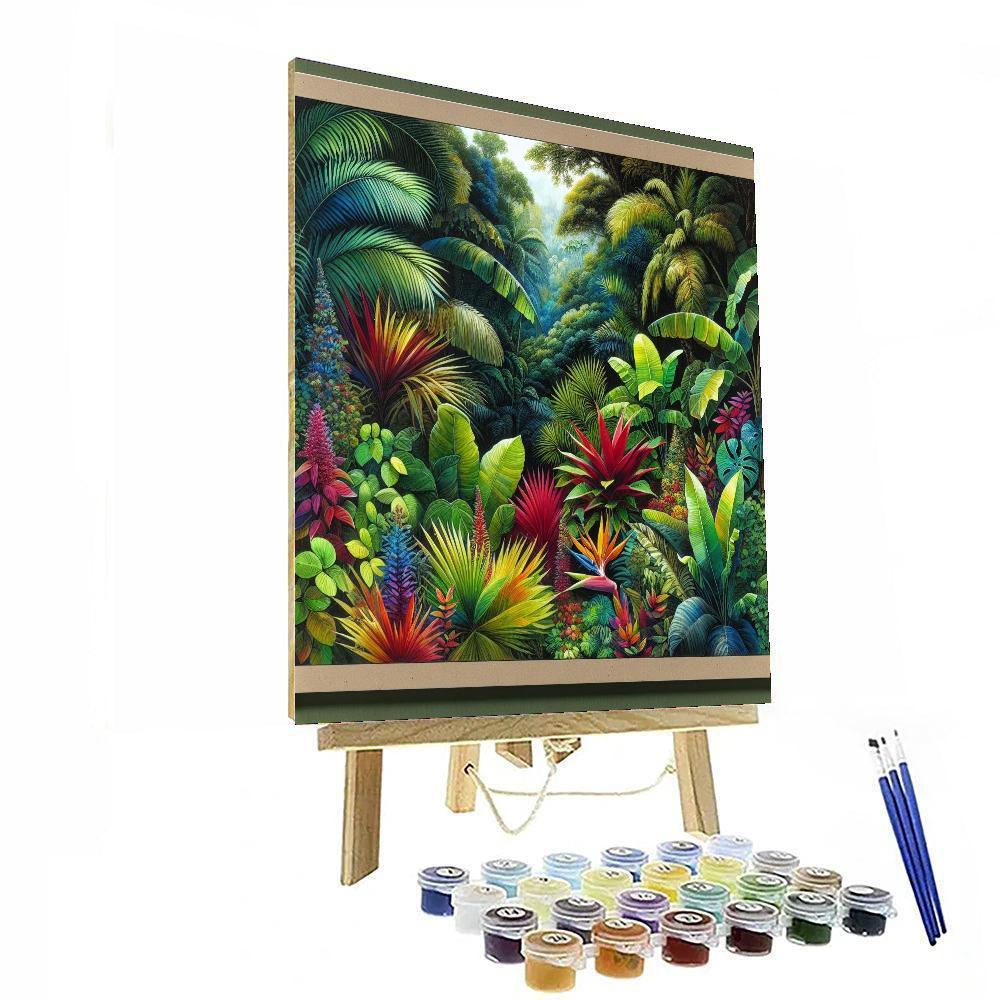 Lush Green Jungle Escape Painting Number Kit