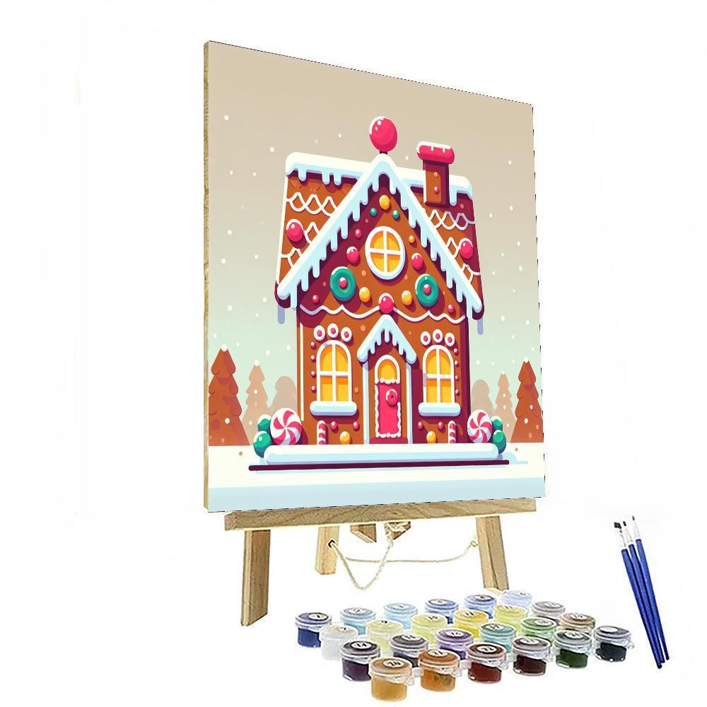 Jolly Gingerbread House Numbered Painting Kits