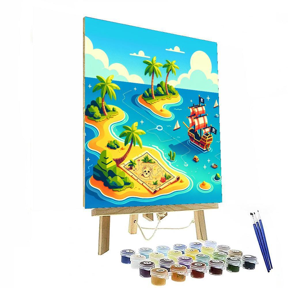Secret Pirate Treasure Paint By Numbers Art