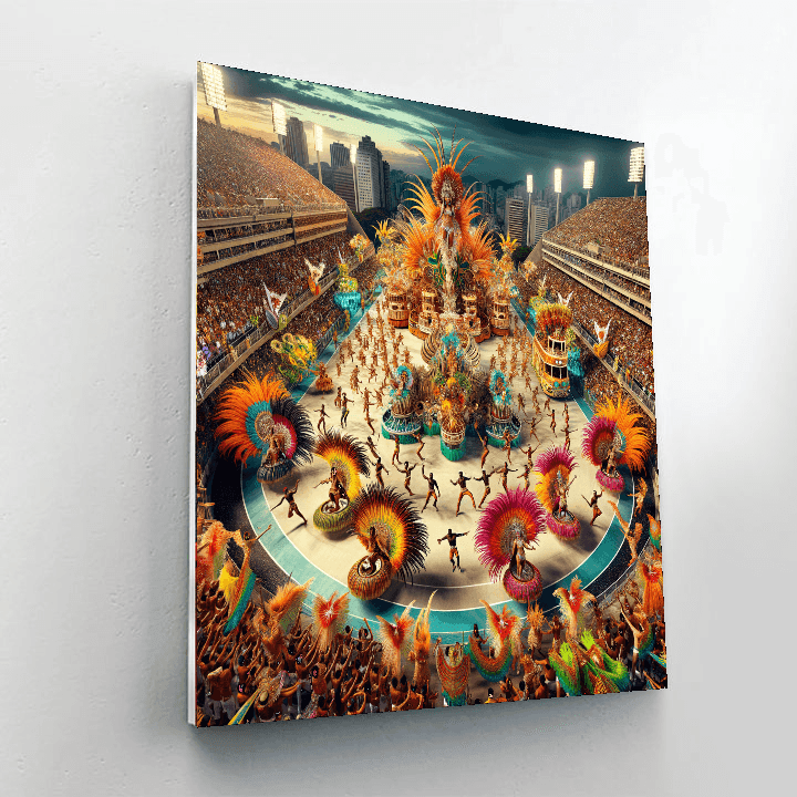 Rio De Janeiro Carnival - Rio De Janeiro, Brazil Painting By Numbers Kit