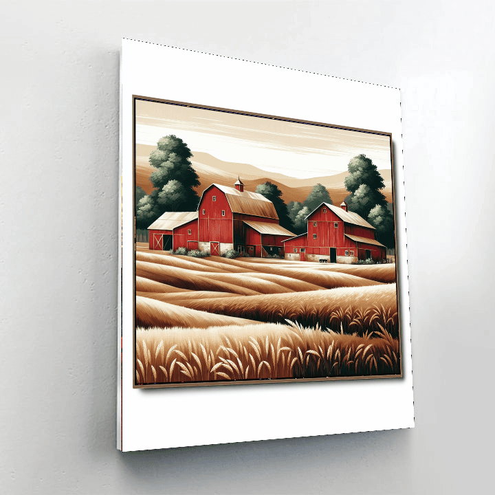 Rustic Barns Paint By Numbers