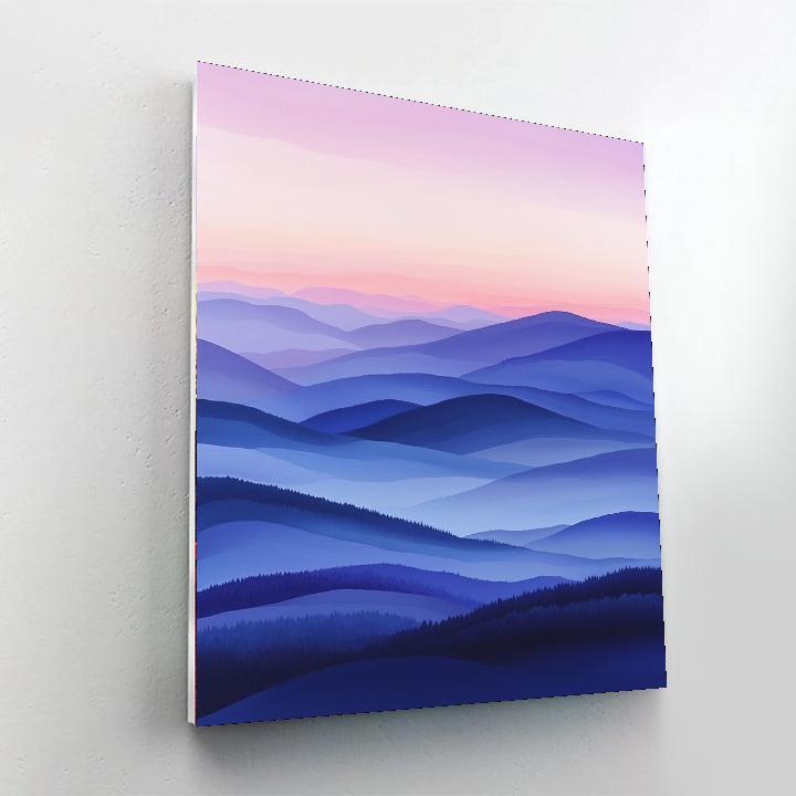 Leonardo Da Vinci Inspired Twilight Over Hills  Paint By Numbers Art