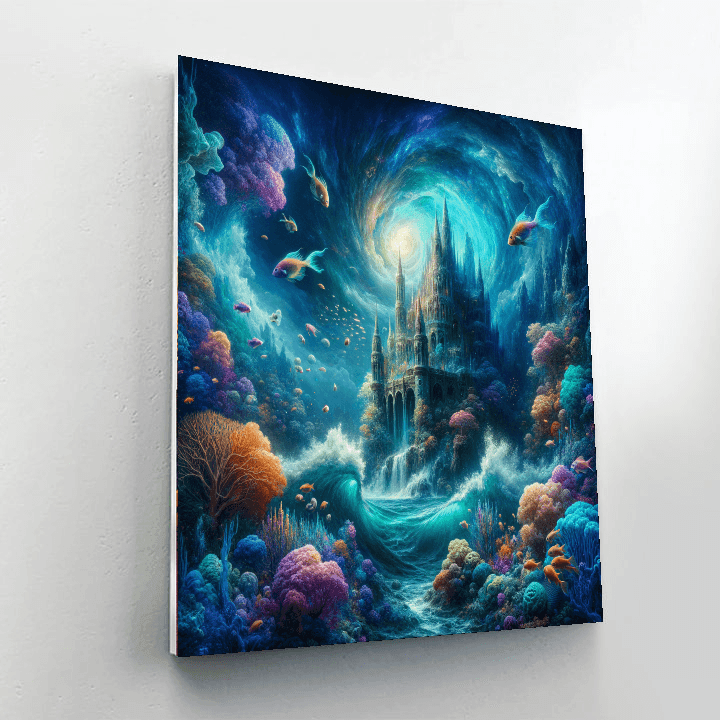 Magical Underwater Castle DIY Paint By Numbers