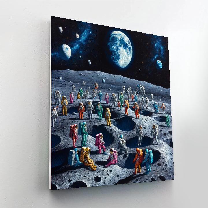 Lunar Expedition For Young Explorers Painting By Numbers Kit
